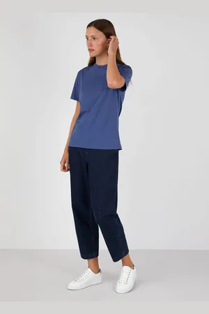 Sunspel T-shirt Boy Fit Bleu