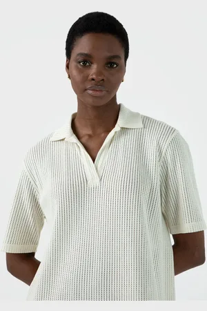 Sunspel Robe polo en maille de dentelle