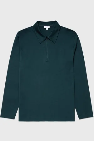 Sunspel Polo épais à demi-zip