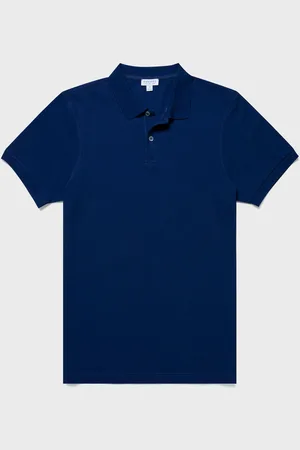 Sunspel Polo piqué Bleu
