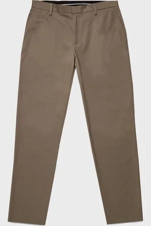 Sunspel Pantalon à pli en laine et coton brossés