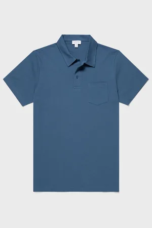 Sunspel Polo Riviera Bleu