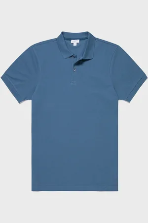Sunspel Polo piqué Bleu