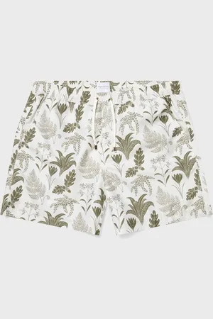 Sunspel Short de bain à imprimé feuilles