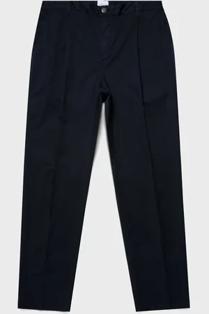 Sunspel Pantalon à pinces en sergé Bleu marine