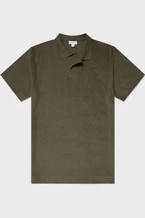 Sunspel Polo en éponge Vert