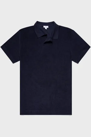 Sunspel Polo en éponge Bleu marine