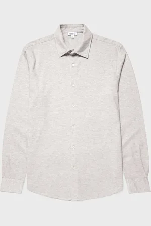 Sunspel Chemise en piqué de coton et cachemire