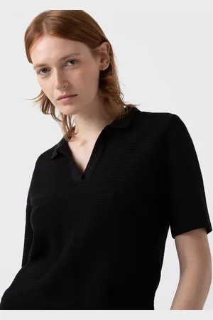 Sunspel Polo maille archive Noir