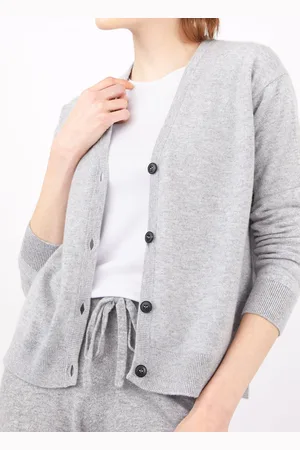 Sunspel Gilet boxy en cachemire Gris