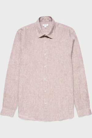 Sunspel Linen Shirt Brun