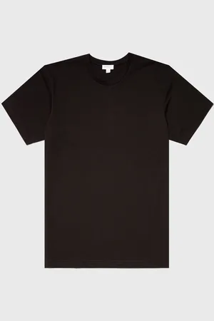 Sunspel T-shirt épaisseur moyenne Riviera Brun