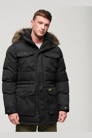 Manteau hiver capuche fourrure Parkas pour Homme FASHIOLA.fr