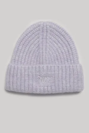 Superdry Femme Bonnet en Maille Côtelée Taille: 1Taille