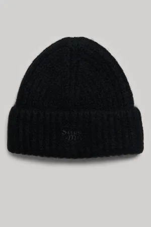 Superdry Femme Bonnet en Maille Côtelée Taille: 1Taille
