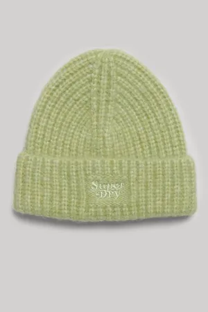Superdry Femme Bonnet en Maille Côtelée Taille: 1Taille
