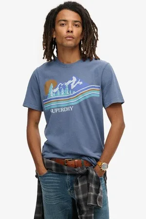 Superdry Homme T-shirt à Rayures à Motif Outdoor Taille: XL