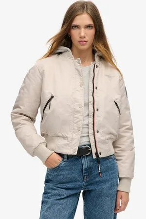Superdry Femme Bomber à Capuche Taille: 44