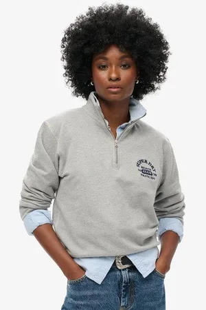 Superdry Femme Sweat à col Zippé Athletic Essentials Taille: 36