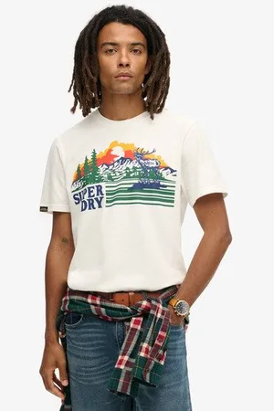 Superdry Homme T-shirt à Rayures à Motif Outdoor Taille: L