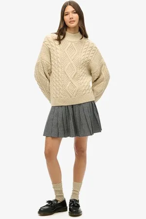 Superdry Femme Mini-jupe Plissée Vintage Taille: 42