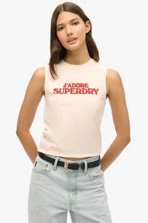 Superdry Femme Débardeur Ajusté à Motif Sport Luxe Taille: 40