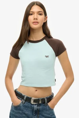 Superdry Femme T-shirt de Baseball Baby Court Taille: 36