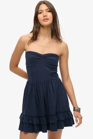 Superdry Femme Mini-robe Bustier en Dentelle Esprit Années 50 Taille: 38