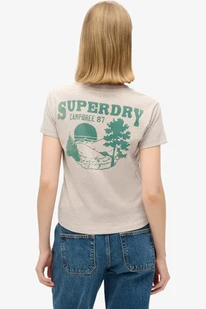 Superdry Femme T-shirt Ajusté Lo-fi Outdoor Taille: 42