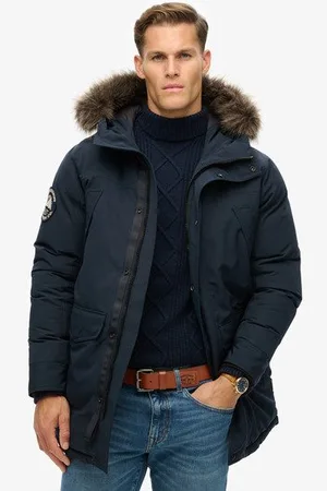 Superdry Homme Parka en Fourrure Synthétique Everest Taille: S