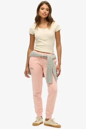 Superdry Femme Pantalon de Survêtement à Logo Essential Taille: 40