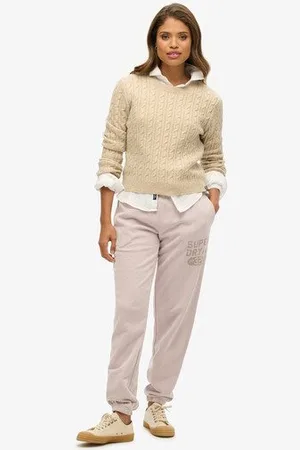 Superdry Femme Pantalon de Survêtement Vintage à Motif Athletic Essentials Taille: 36