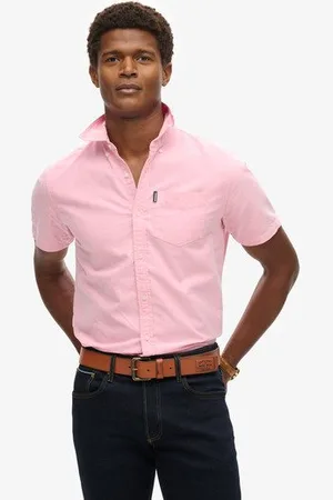 Superdry Homme Chemise Oxford à Manches Courtes Taille: L