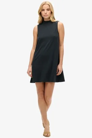 Superdry Dames Robe Trapèze Courte Sans Manches, , Taille: 38