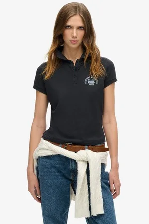 Superdry Femme Polo Ajusté Athletic Essentials 90s Taille: 38