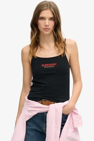 Superdry Femme Caraco Ajusté Avec Logo Sportswear Taille: 42