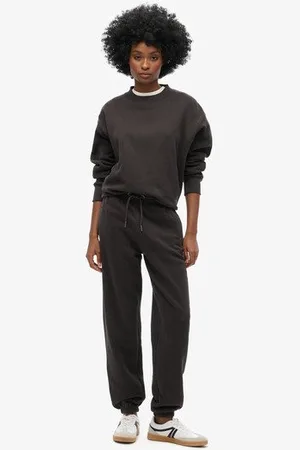 Superdry Femme Pantalon de Survêtement à Logo et Chevilles Resserrées Essential Taille: 44