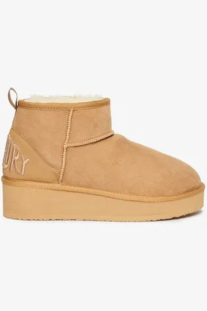 Superdry Femme Bottes à Plateforme en Daim Sherpa Taille: 7-8
