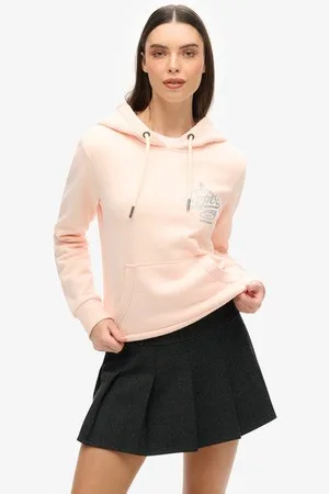 Superdry Femme Sweat à Capuche Métallisé Athletic Taille: 38