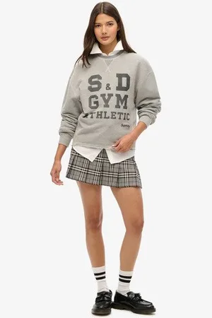 Superdry Femme Mini-jupe Plissée en Tweed Vintage Taille: 38