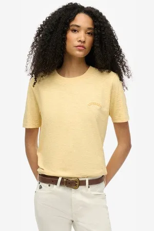 Superdry Femme T-shirt Délavé à Logo Essential Taille: 40