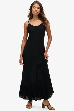 Superdry Femme Robe Longue Caraco de Plage Taille: 42