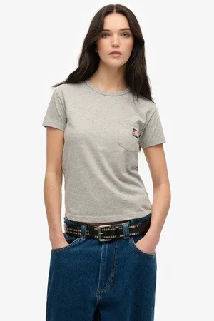 Superdry Femme T-shirt à Poche Athletic Essential Taille: 42