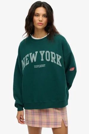 Superdry Femme Sweat OverTaille à col Rond Athletic Essentials Taille: 42