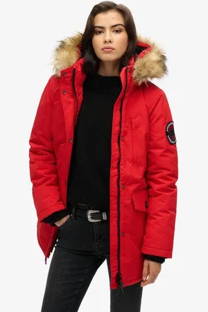 Superdry Femme Parka à Capuche Avec Fausse Fourrure Everest Taille: 38