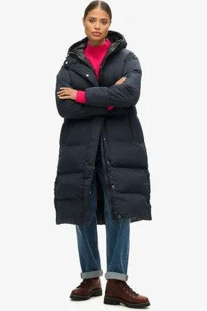 Superdry Femme Doudoune Longue à Capuche Taille: 42