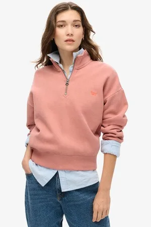 Superdry Femme Sweat à col Zippé Essential Taille: 36