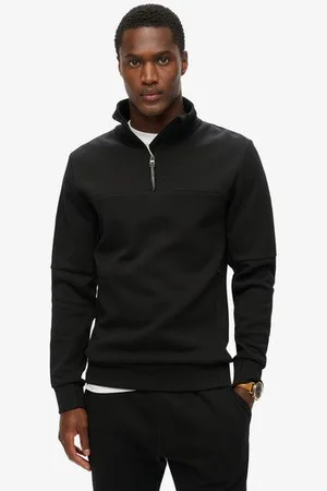 Superdry Homme Sweat Ample à Col Zippé Tech Texturé, Taille: XL Taille: XL