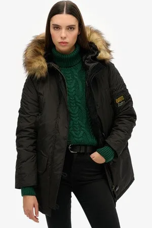Superdry Femme Parka Militaire à Capuche MA1 Taille: 38