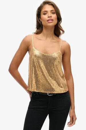Superdry Femme Caraco à Sequins Taille: 40